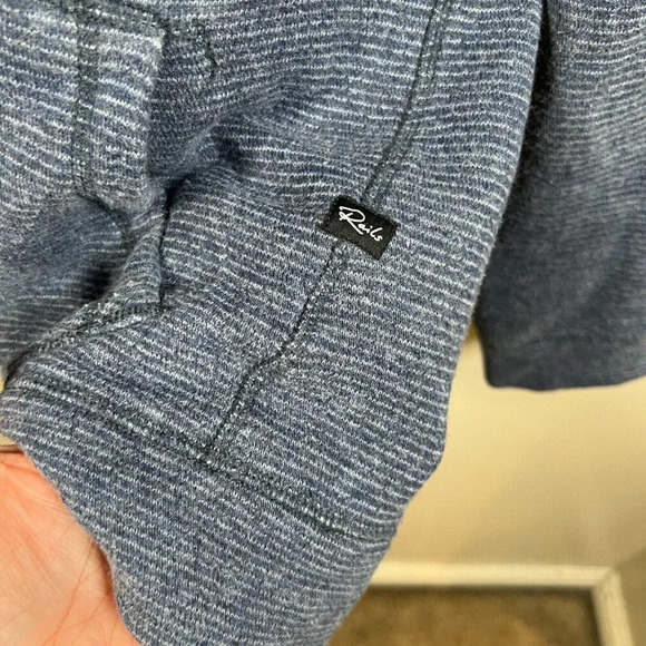 Rails Noah Pinstripe French Terry Full Zip Hoodie Sweatshirt Size Medium Lounge - Picture 4 of 11